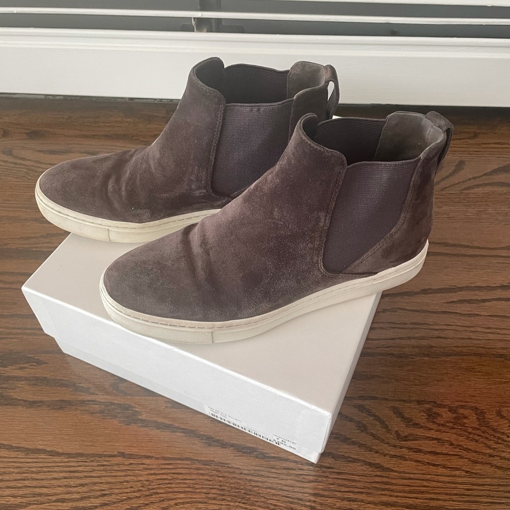 Vince Newlyn Suede hi top‎ sneaker in smoke